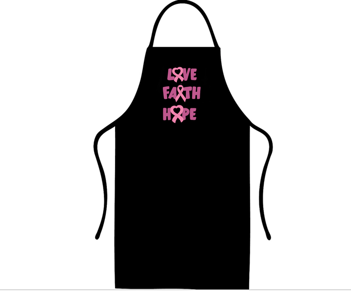 Faith Hope And Love Cancer Awareness  Apron