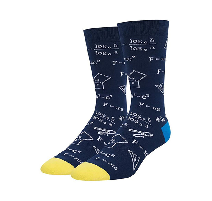 Comfortable cotton socks featuring vibrant maths and science education designs, perfect for students and educators who want to express their love for learning in style