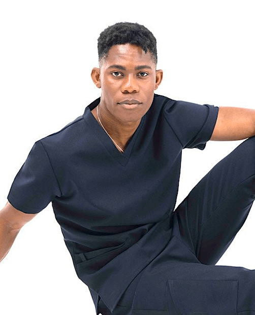 Reuben 4 Pocket Scrub Top Midnight Navy