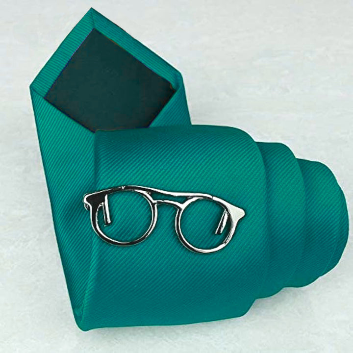Optometrist Spectacles Glasses Tie Pin Silver