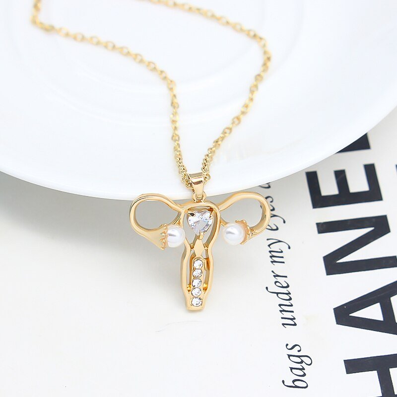 Uterus Necklace - Gold