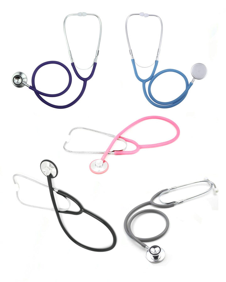 Y Design Dual Head Stainless Steel Stethoscope featuring a sleek and durable construction, designed for precision in medical assessments, with dual heads for versatile auscultation of heart and lung sounds.