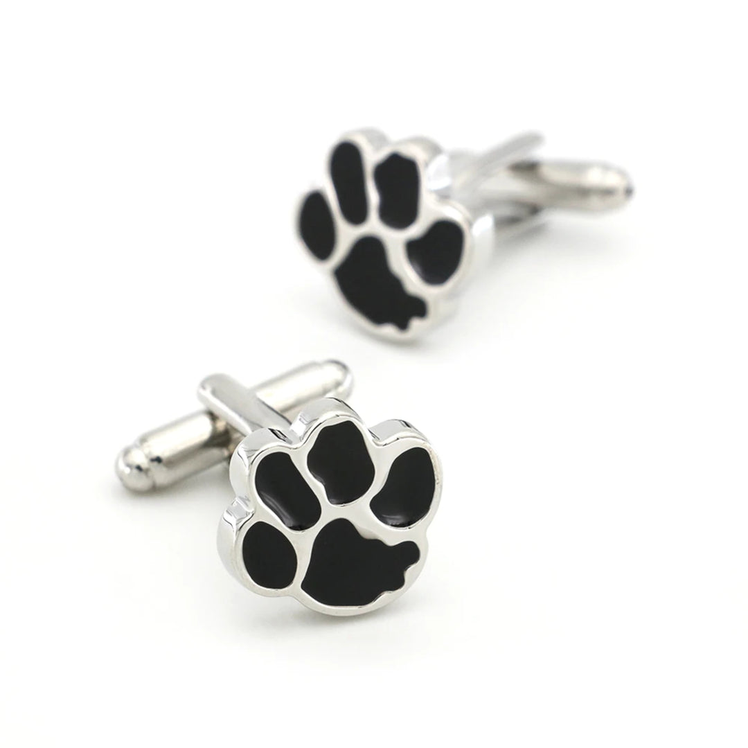 Elegant paw design cufflinks for pet lovers, perfect for adding a stylish touch to formal attire while showcasing your love for pets.