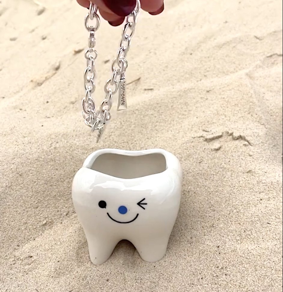 Ceramic Tooth Trinket Pot