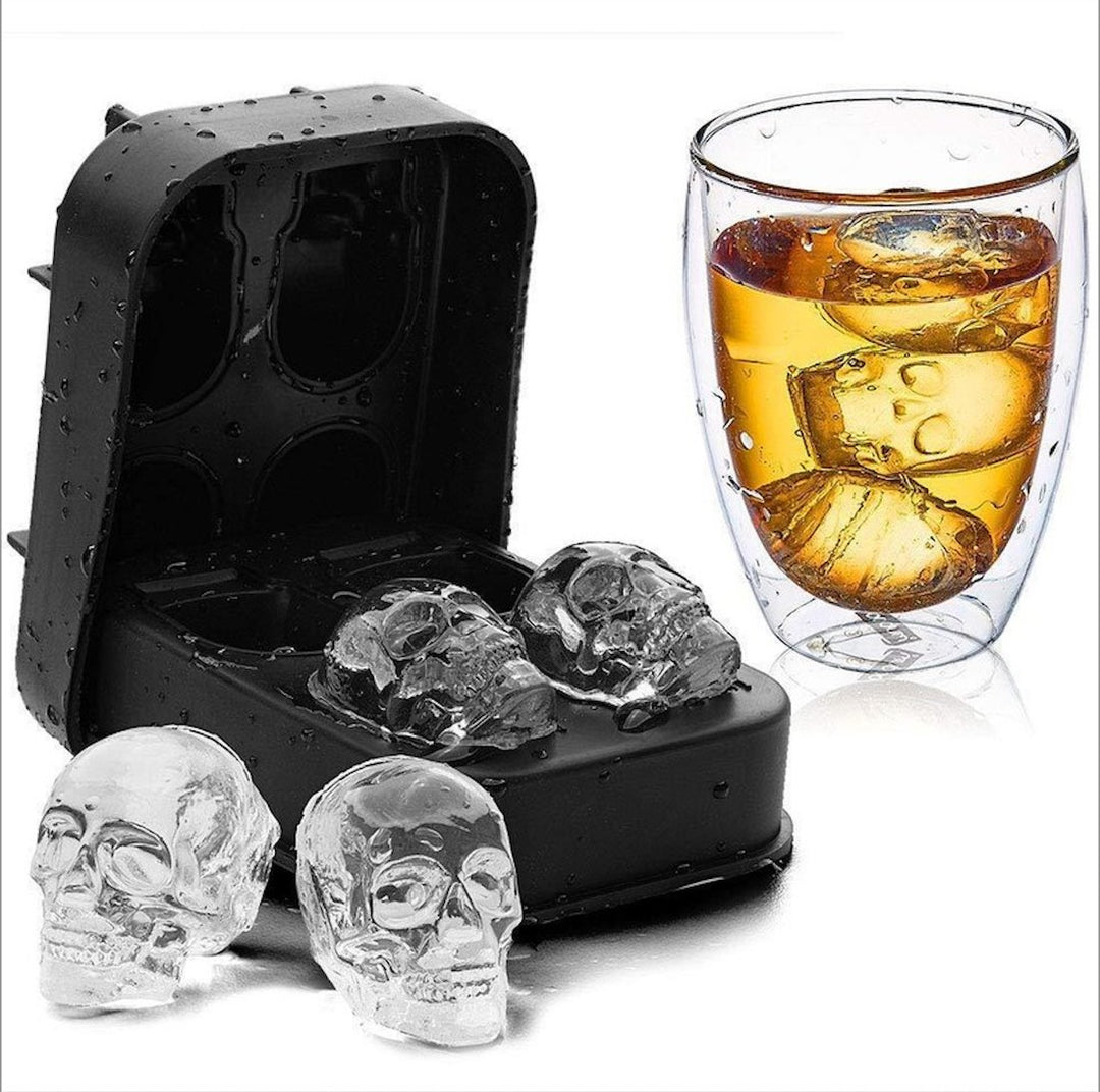 Skull Shaped Ice Cube Tray Mould - Fun and creative addition for parties or education, perfect for health professionals looking to add a playful touch to social care and veterinary events.