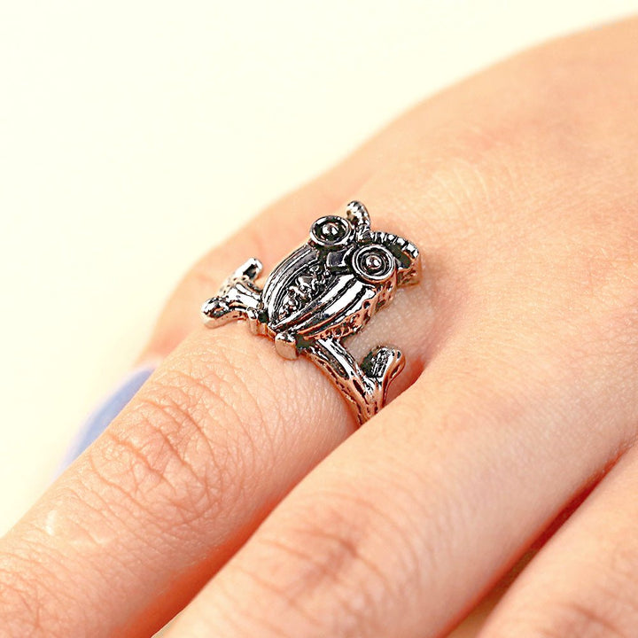 Teacher Wise Owl Ring - A charming and whimsical ring featuring an owl design, symbolizing wisdom and knowledge, perfect for celebrating educators. Crafted with attention to detail, this piece makes a thoughtful gift for teachers.