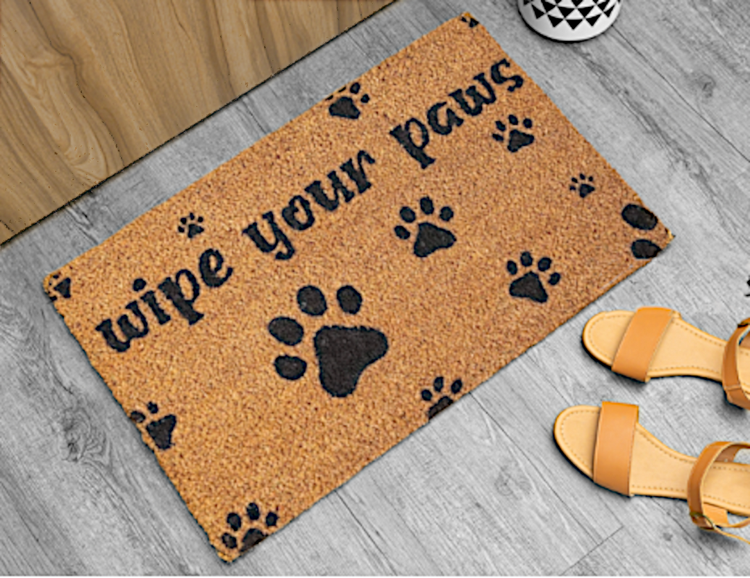 Practical wipe your paws pets mat designed to keep floors clean while providing a fun and functional space for pets to dry off.