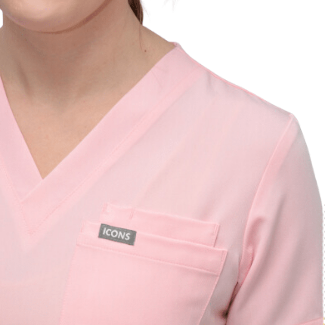 Chanelle Scrub Top Peony Pink