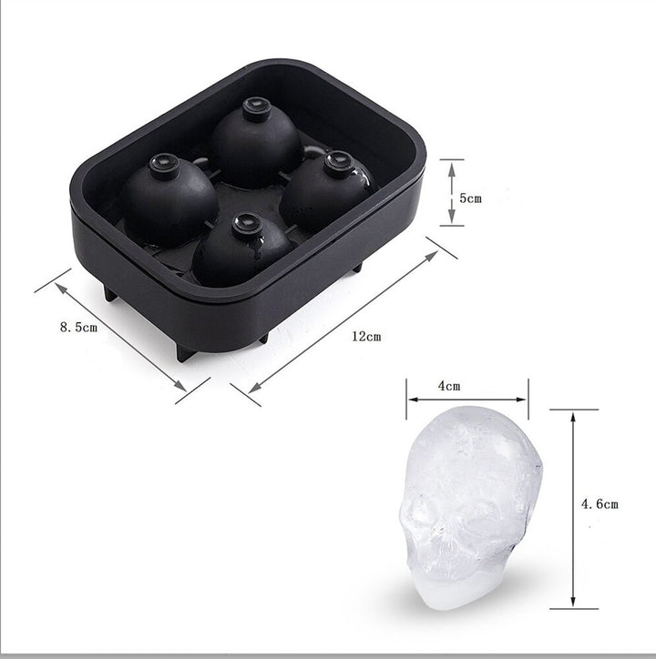 Skull Shaped Ice Cube Tray Mould