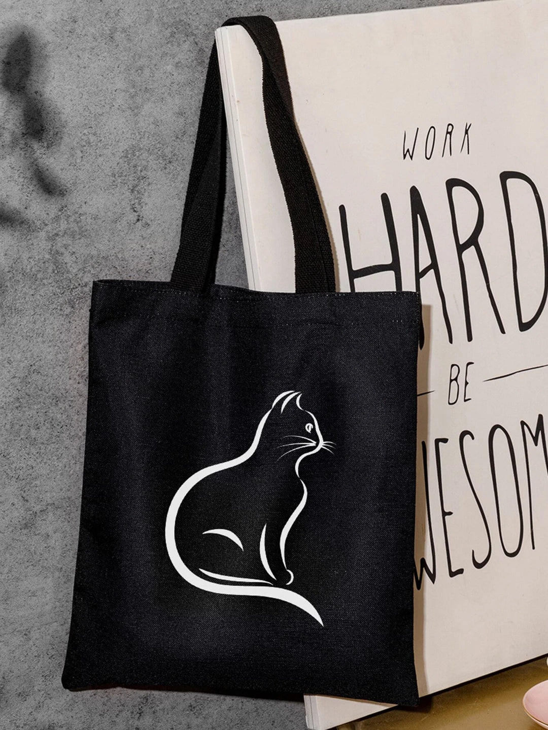 Veterinary Black Cat Tote Bag featuring a stylish design perfect for animal lovers and veterinary professionals.