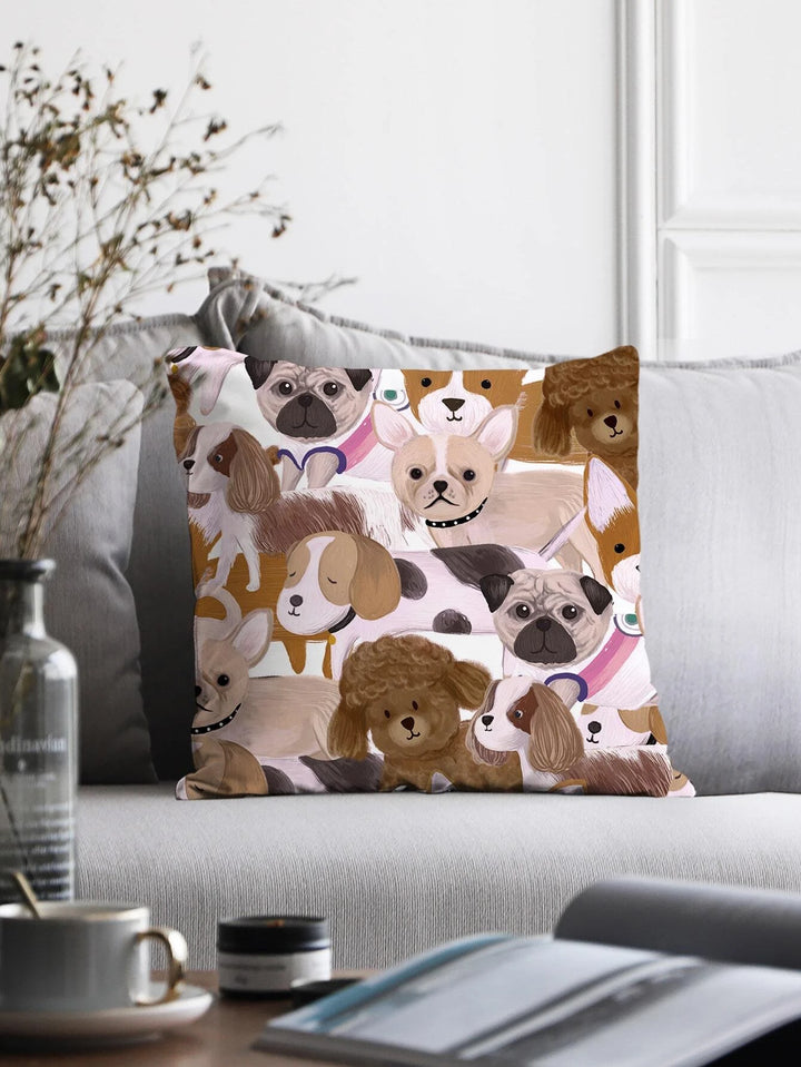 Multi Dogs Cushion Cover