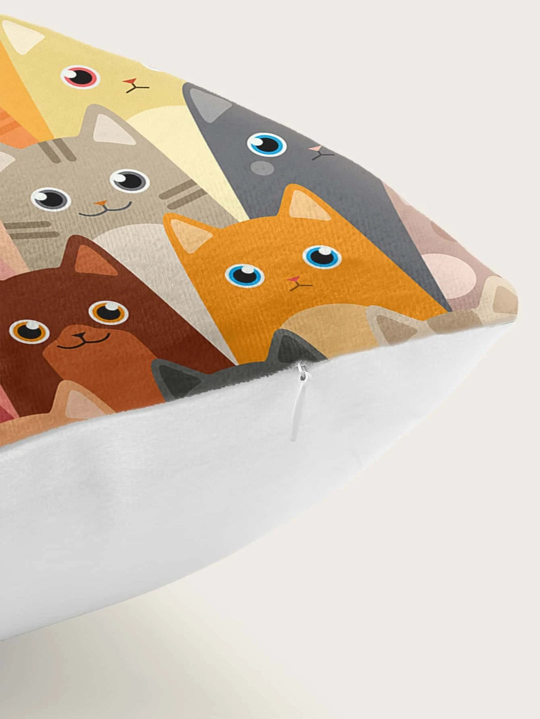 Multi Cats Cushion Cover