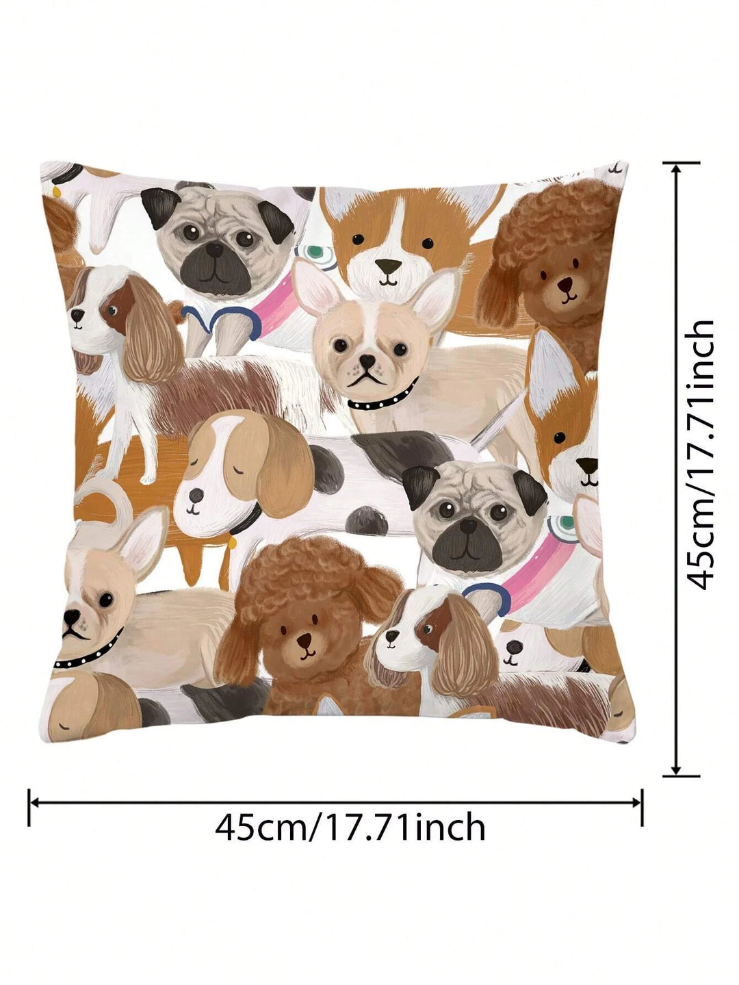 Multi Dogs Cushion Cover