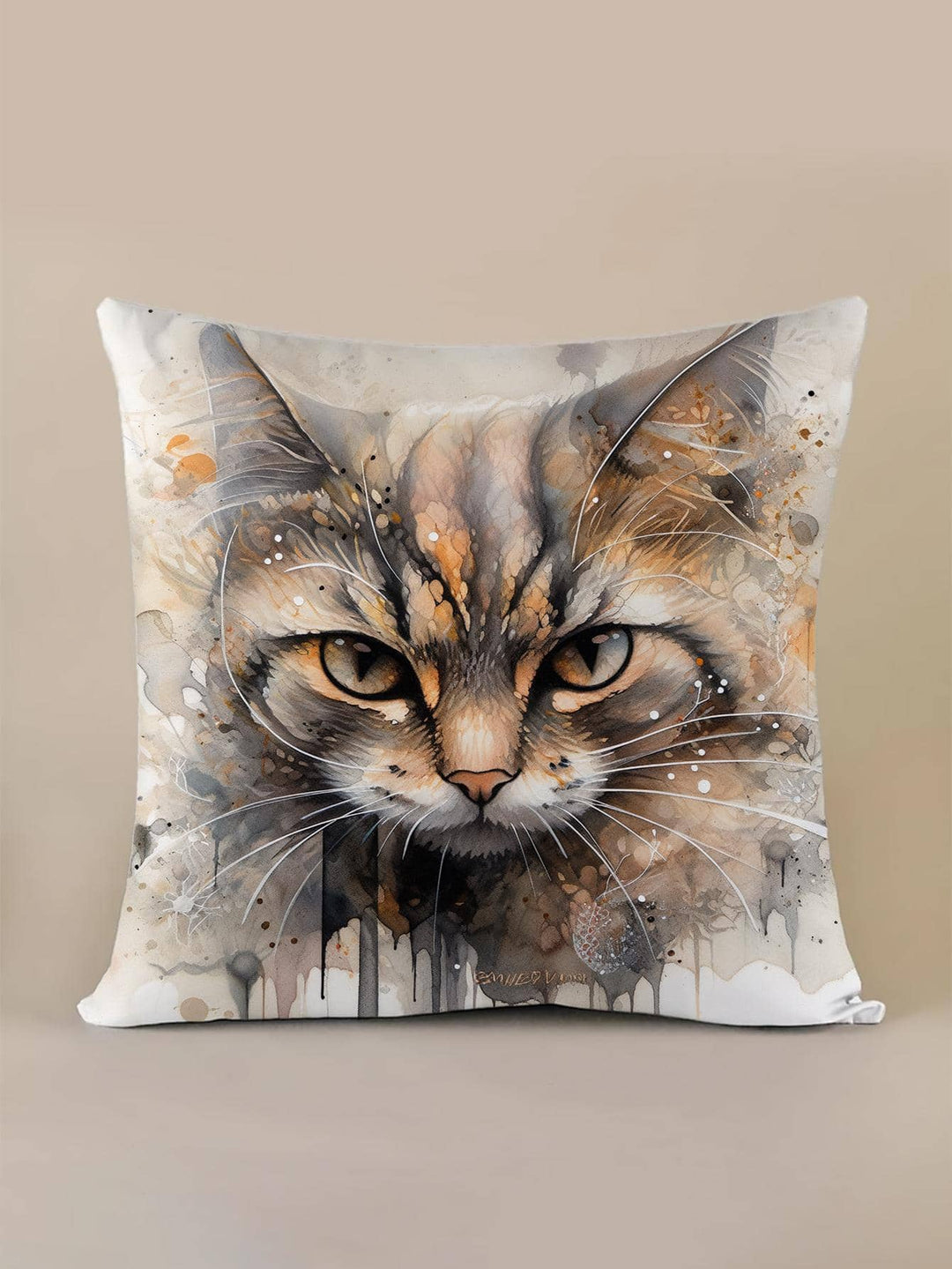 Cat Face Cushion Cover