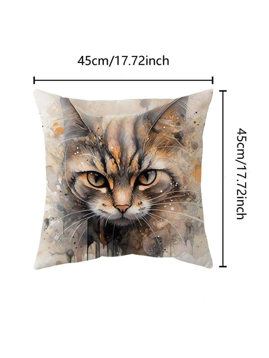 Cat Face Cushion Cover