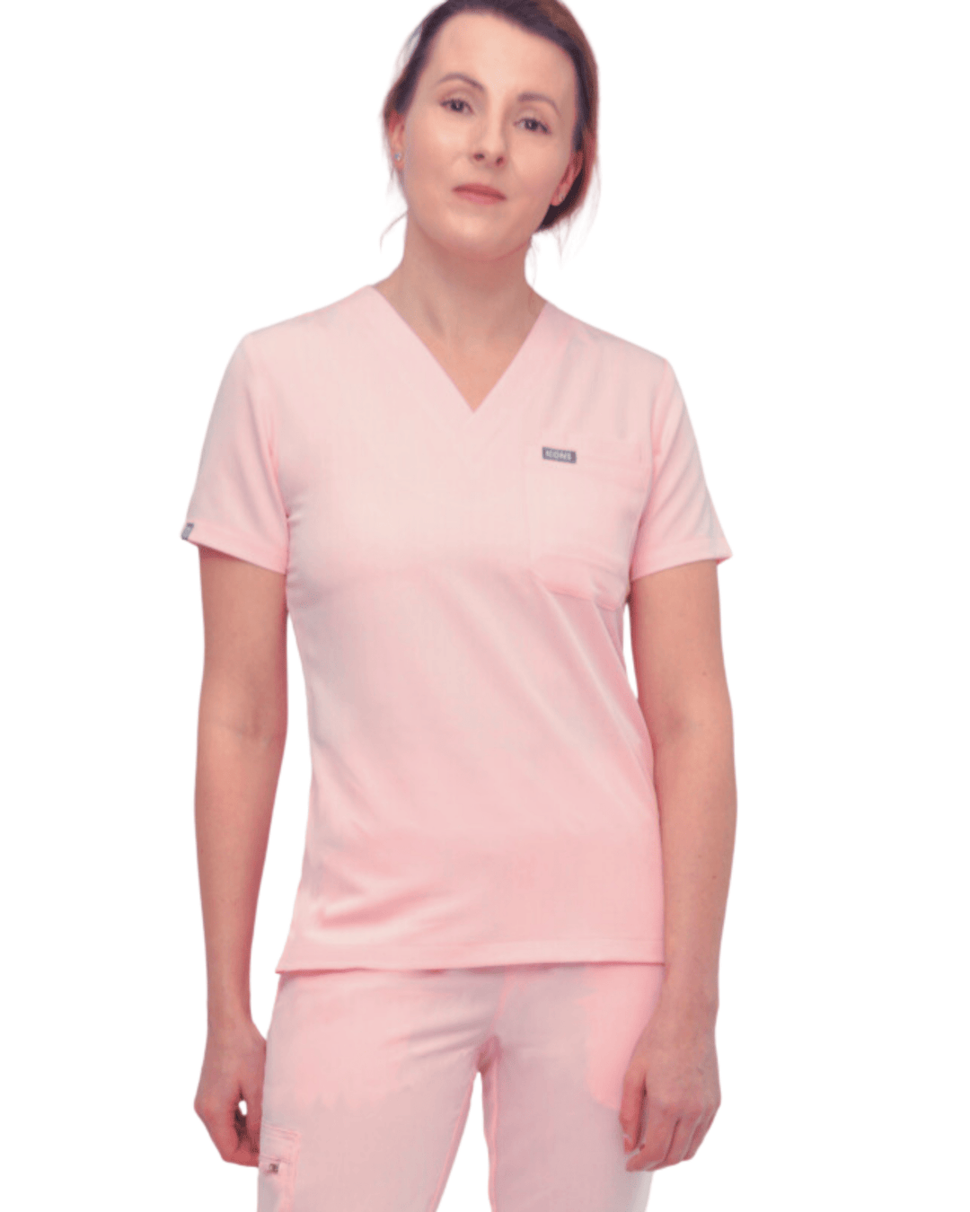 Chanelle Scrub Top Peony Pink