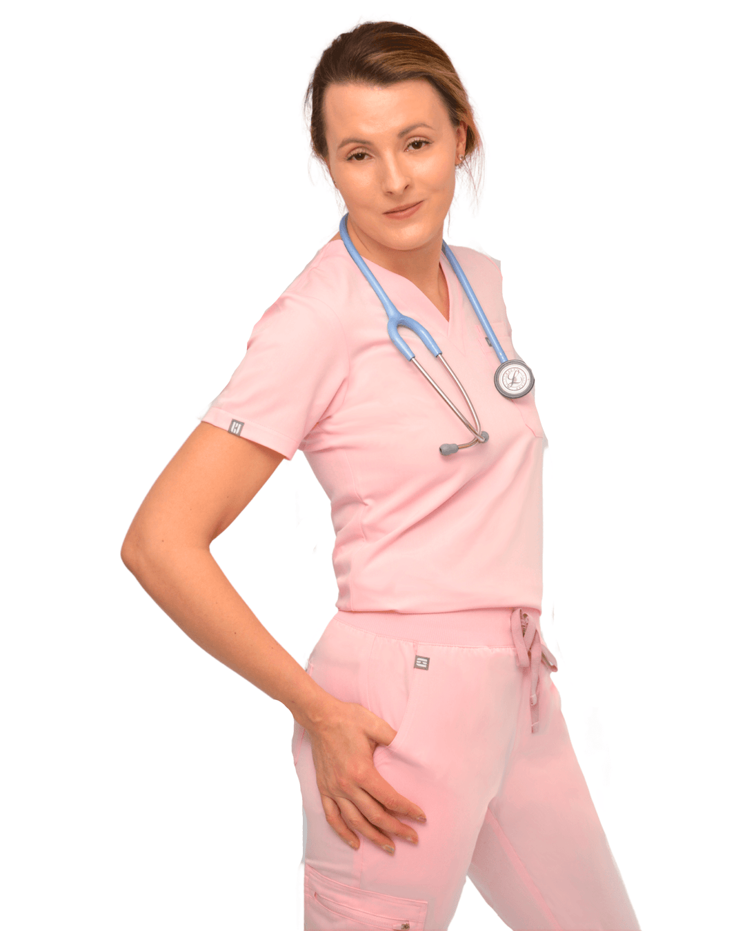 Chanelle Scrub Top Peony Pink