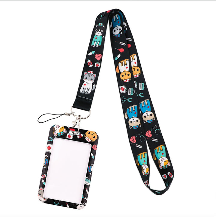 Cats in Scrubs Lanyard & ID Badge Card Holder