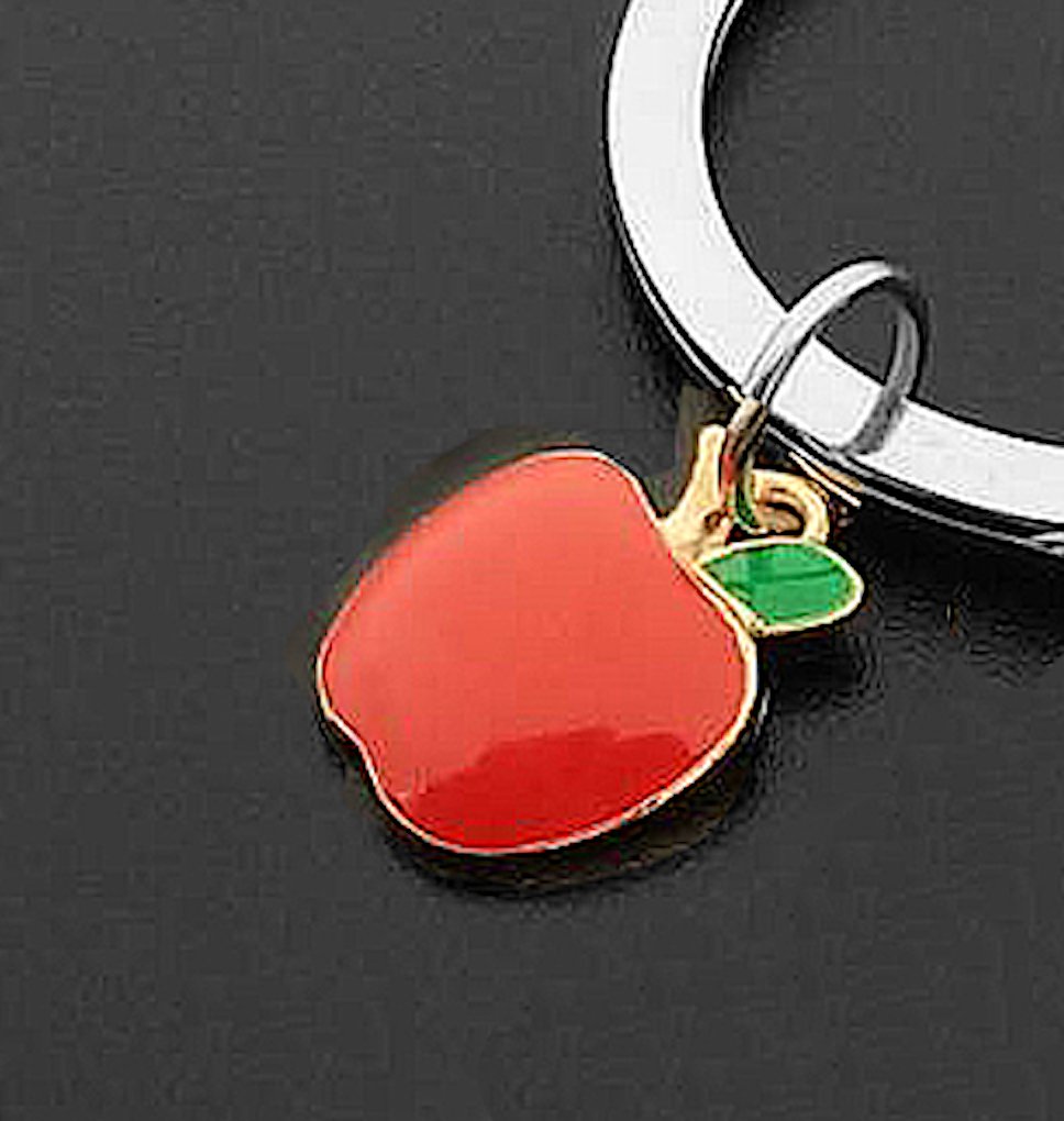 Teachers Big Heart Apple Keyring