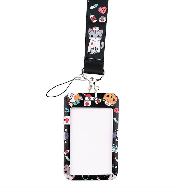 Cats in Scrubs Lanyard & ID Badge Card Holder