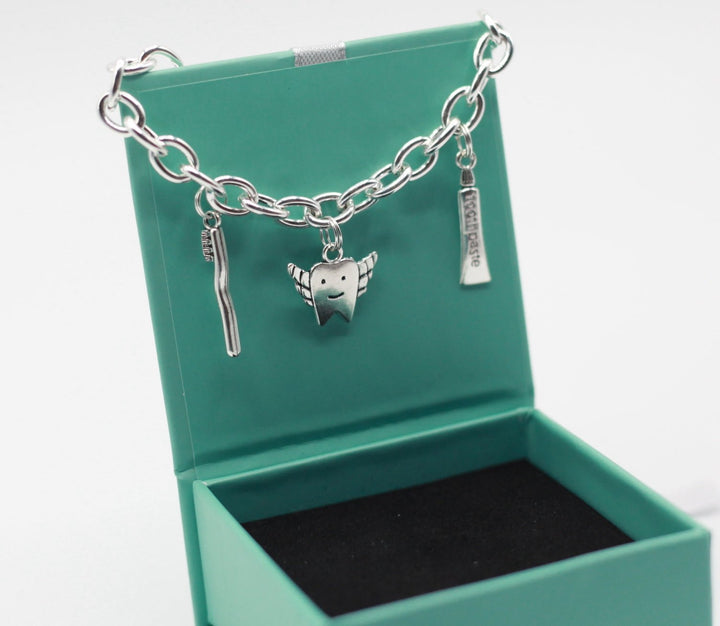 Dentistry Charm Bracelet 925 Silver Plated