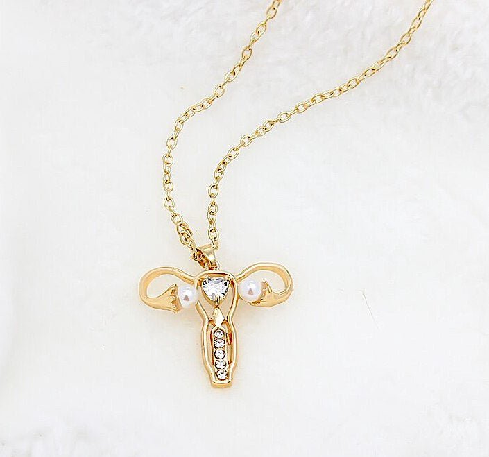 Uterus Necklace - Gold