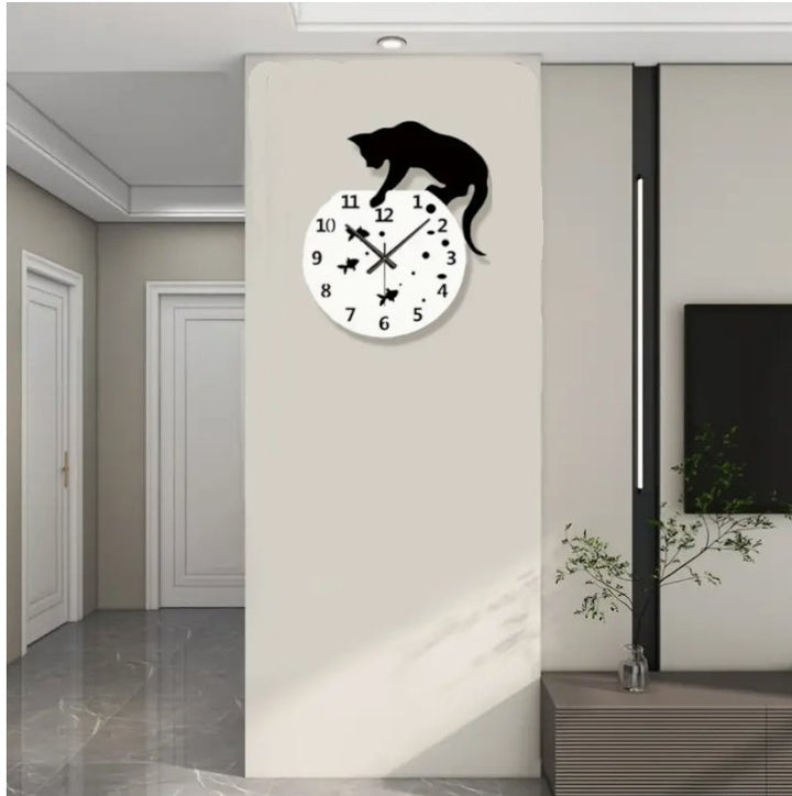 Cat Fish Wall Clock