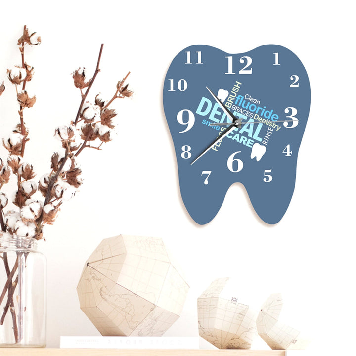 Dentistry Tooth Shaped Wall Clock