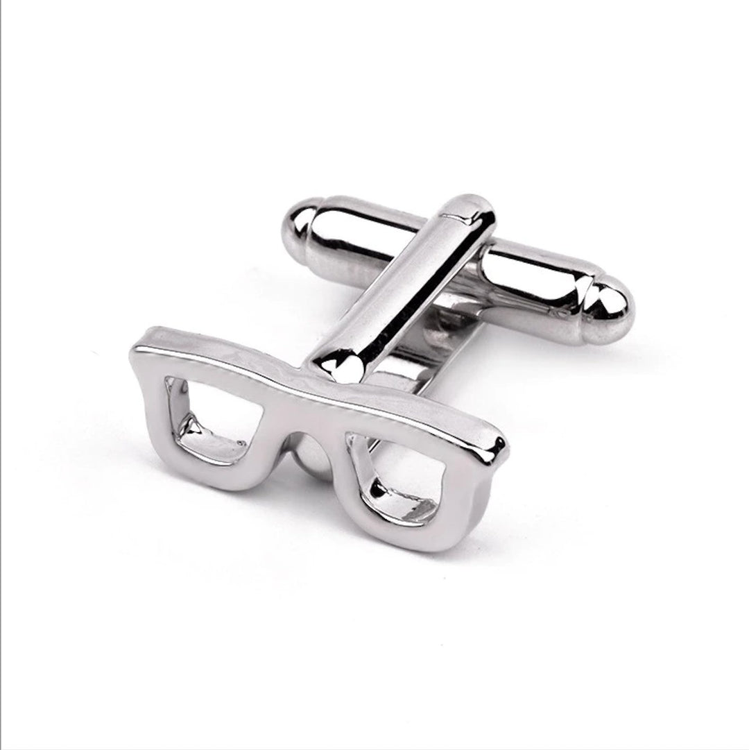 Spectacle Glasses Cufflinks & Tie Pin