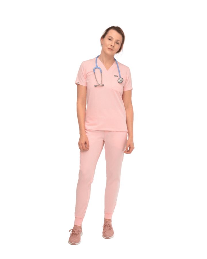 Chanelle Scrub Top Peony Pink