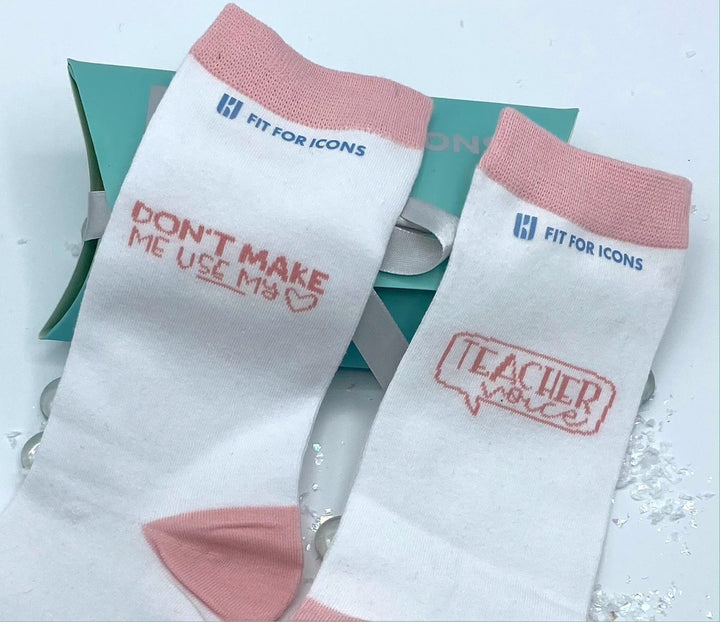 Education "Don't Make Me Use My Teacher Voice" Socks