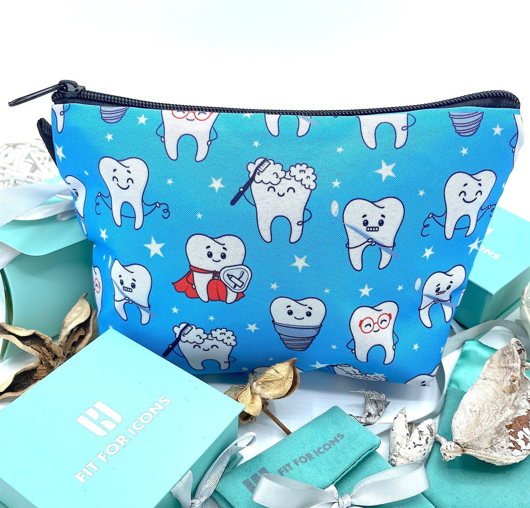 Dentistry ‘Superhero’ Tooth Design Make-up bag