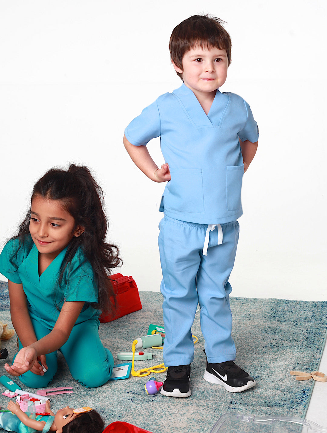 Blue Dress Up Scrubs