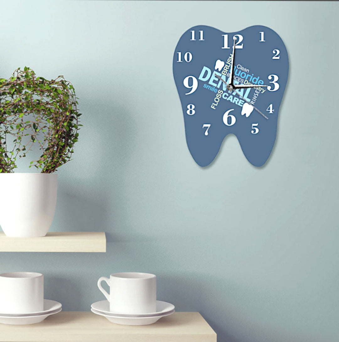 Dentistry Tooth Shaped Wall Clock