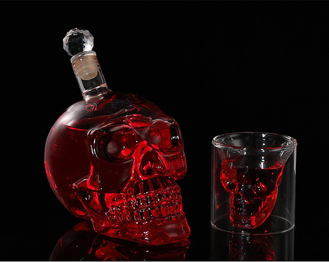 Skull Shaped Spirits and Wine Decanter