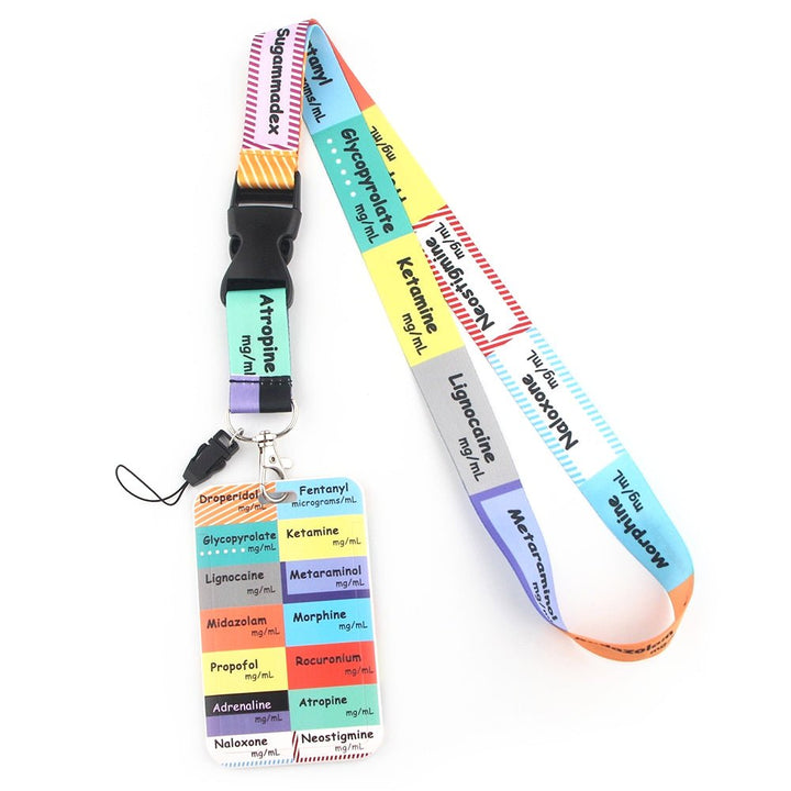 Drug/Medication Pharmacy Lanyard & ID Card Holder