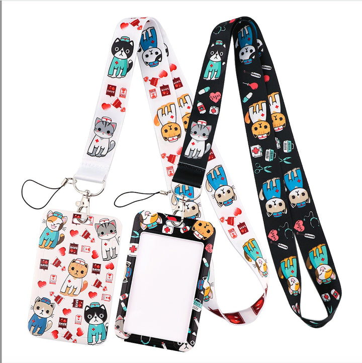 Cats in Scrubs Lanyard & ID Badge Card Holder