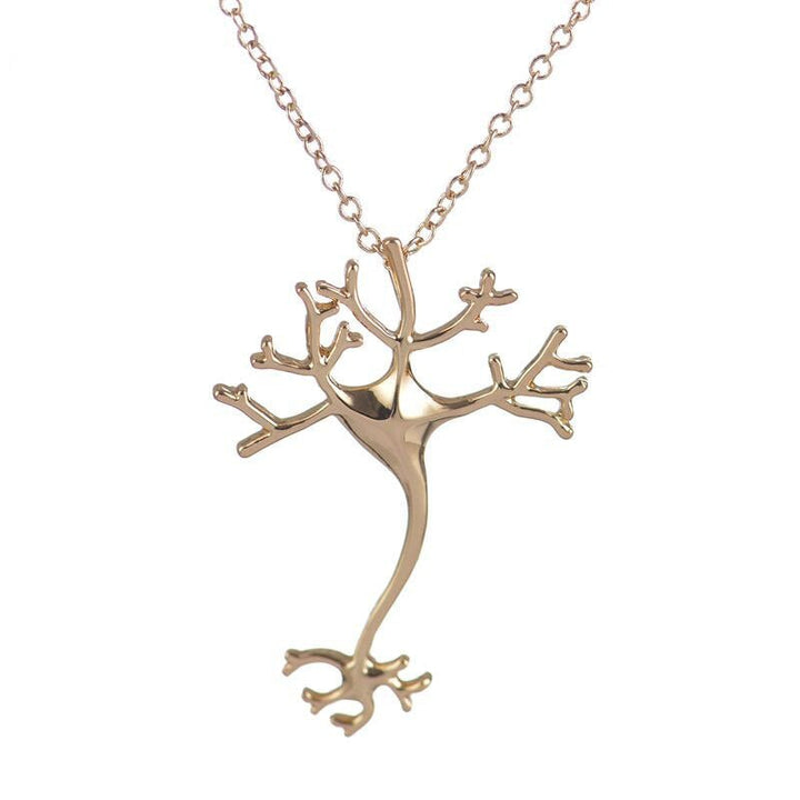 Neuron Pendant Large Necklace - Gold