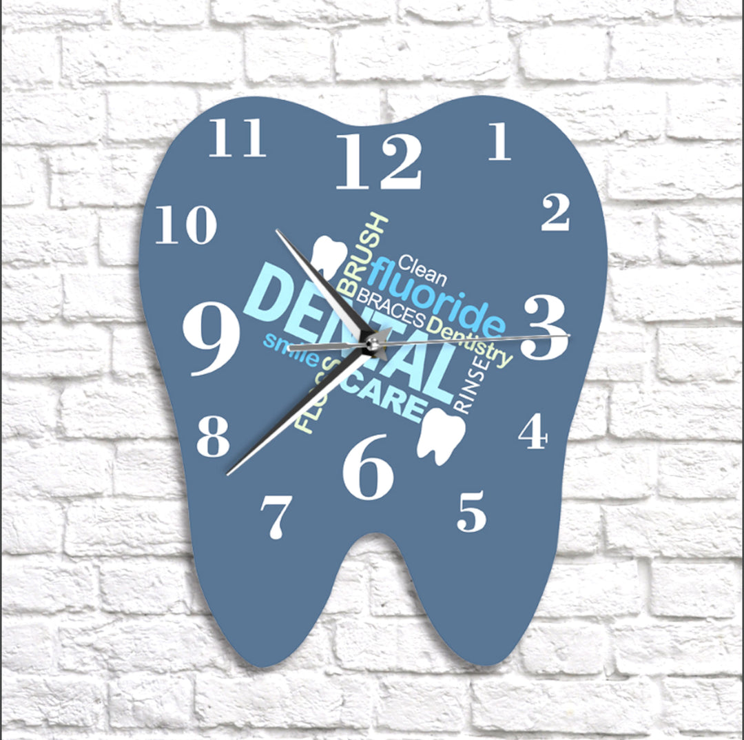 Dentistry Tooth Shaped Wall Clock