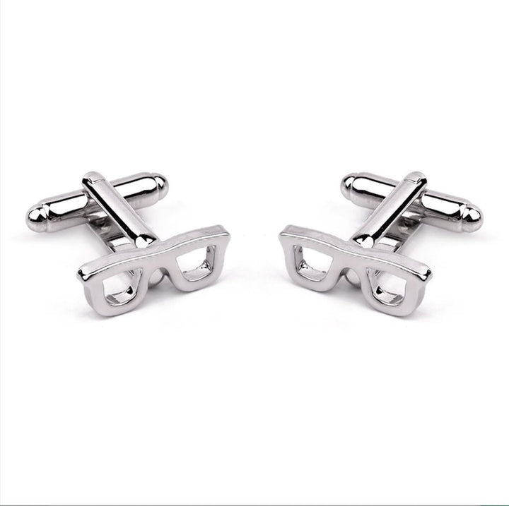 Spectacle Glasses Cufflinks & Tie Pin