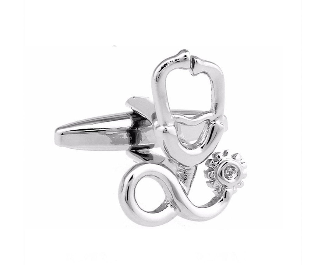 Stethoscope Cufflinks Silver