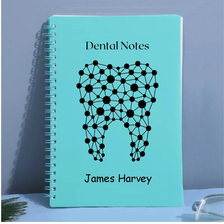 Dentist Abstract Tooth Notebook Teal Green