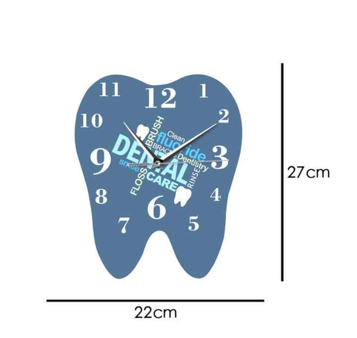 Dentistry Tooth Shaped Wall Clock