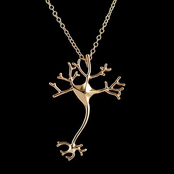 Neuron Pendant Large Necklace - Gold