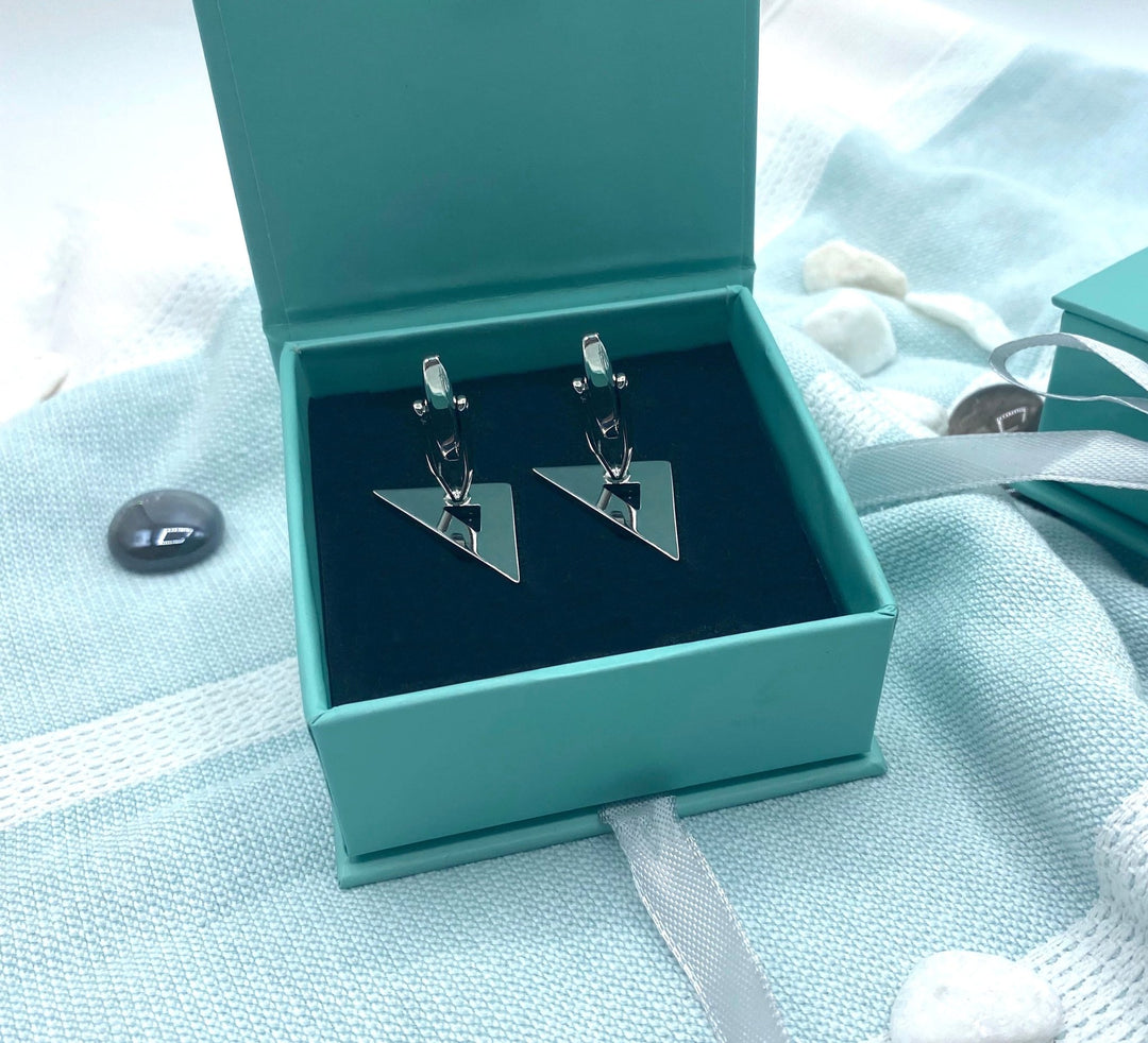 Set Square Cufflinks - Silver