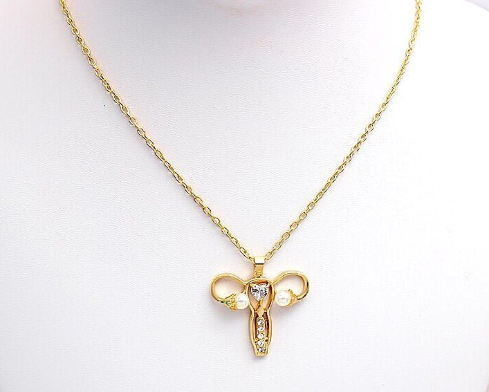 Uterus Necklace - Gold