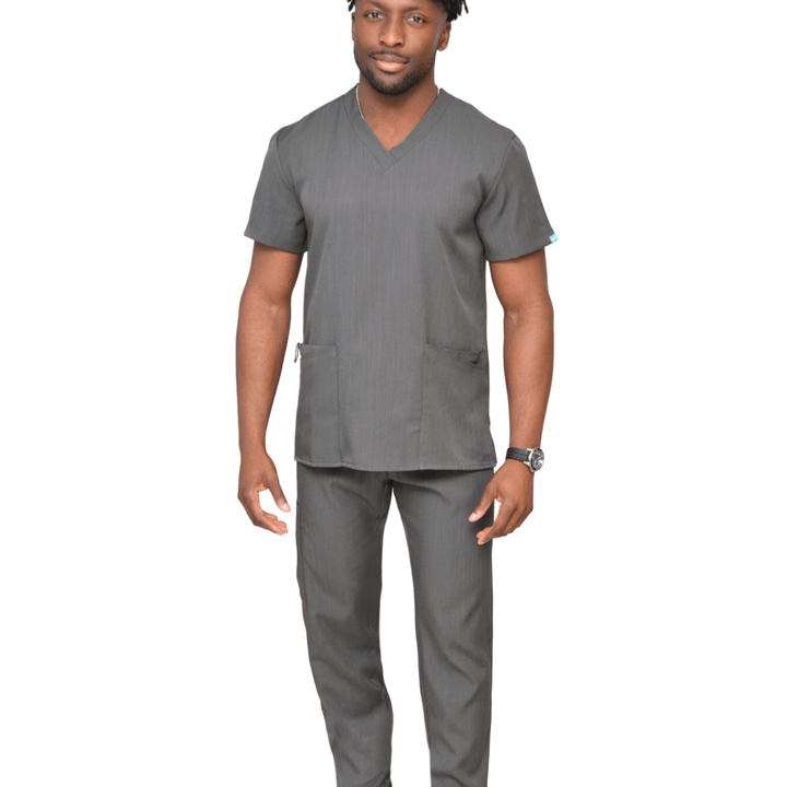 Daniel Cargo Pocket Scrub Trousers Charcoal Grey