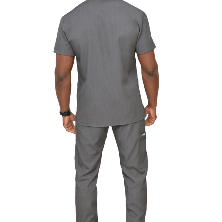 Daniel Cargo Pocket Scrub Trousers Charcoal Grey
