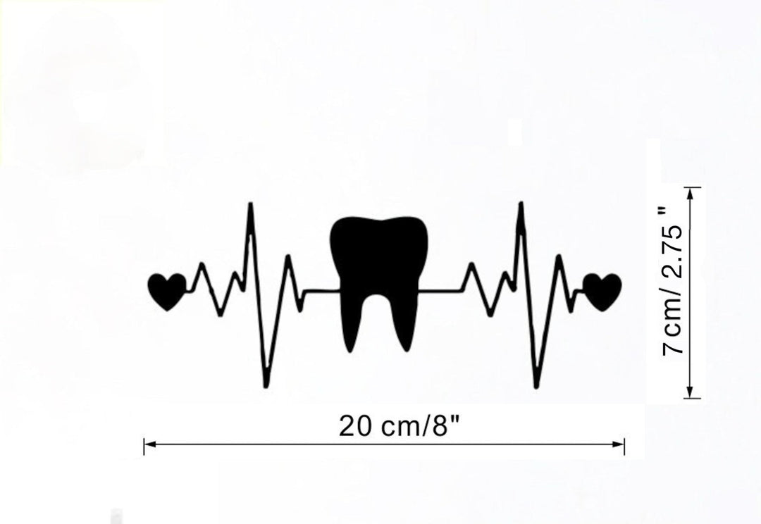 Tooth Heartbeat Laptop Car Decal