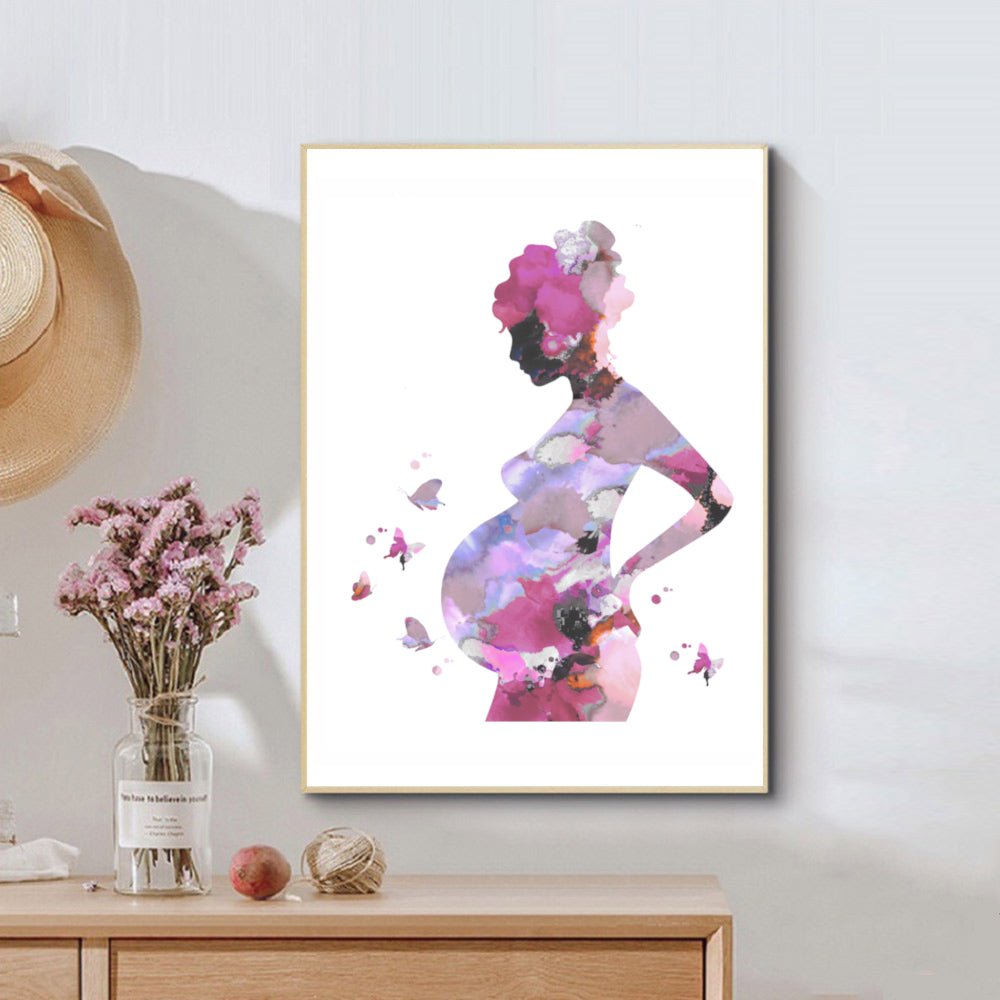 Pregnancy Set of 3 - 100% Cotton Canvas Watercolour Print